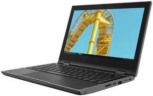 Lenovo 11.6" 300e (2nd Gen) 2-in-1 Notebook - Intel Celeron N4120 1.1GHz, 4GB LPDDR4, 128GB SSD, Touchscreen 1366x768 (HD), UHD Graphics 600, USB-C, HDMI, WiFi, BT, Win 10 Pro, Black - 81M9007VUS