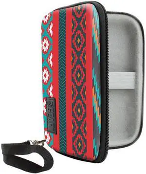 USA Gear Hardshell Carrying Case for Portable Electronics Like GPS Units, Hard Drives, Phones & More (Southwest Design)