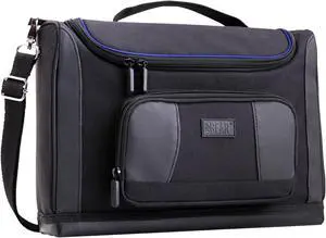 Surface Pro Tablet Case Bag by USA Gear (Blue) Weather Resistant, Soft Interior Dividers, Carry Strap - Fits New Microsoft Surface Pro 2017 / Pro 4 / Pro 3, Dock, Type Cover, Dial, Hub Adapter, More