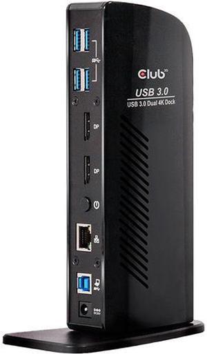 Club3D Black CSV-1460 USB 3.0 Dual Display 4K60Hz Docking Station
