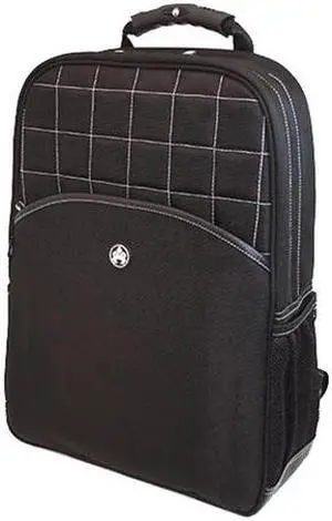 Sumo - Men's Computer Travel Pack 17.3" Backpack - Black w/White Stitching