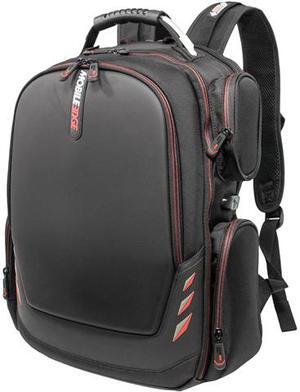 Mobile Edge CORE Gaming Backpack w/Molded Panel 17.3?-18? - Black with Red Trim