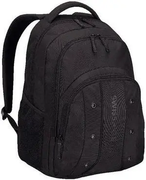 Wenger Upload Notebook Carrying Backpack - Fits Most 16in Laptops - Black 64081001