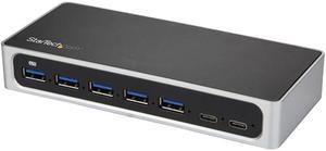 StarTech HB30C5A2CSC USB C Hub - 7 Port - USB-C to 5 x USB-A and 2 x USB-C - Charging Station - Powered USB Hub - USB Port Hub - USB Type C Hub