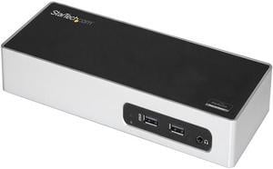 StarTech.com DK30ADD USB 3.0 Dual Monitor Docking Station / Mac & Windows / USB to HDMI / USB to VGA or DVI / Port Replicator / 6 x USB 3.0