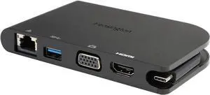 Kensington SD1500 USB-C 5Gbps Mobile Docking Station - 4K HDMI or HD VGA - Windows/Chrome/Mac