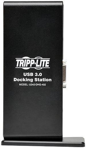 Tripp Lite USB 3.0 SuperSpeed Laptop Dual Head Docking Station - HDMI and DVI Video, Audio, USB Hub Ports and Ethernet (U342-DHG-402)