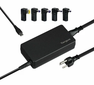 Targus 100W Universal USB-C & Legacy Charger - 100 W - 8.80 ft Cable - 120 V AC, 230 V AC Input - 5 V DC, 9 V DC, 12 V DC, 15 V DC, 20 V DC Output - Black - APM108TT Targus 100W Universal USB-C & Legacy Charger - 100 W - 8.80 ft Cable - 120 V AC, 230 V AC Input - 5 V DC, 9 V DC, 12 V DC, 15 V DC, 20 V DC Output - Black - APM108TT