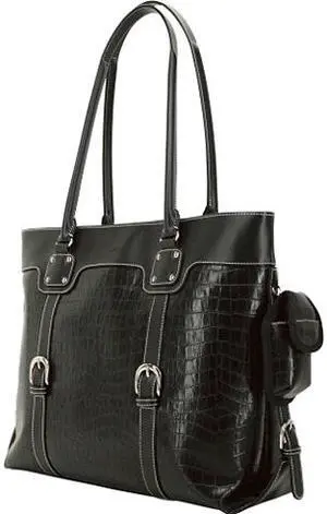 Mobile Edge 15.4'' Black Faux-Croc Signiture Tote Notebook Case Model METSC1