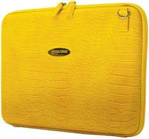 Mobile Edge - TechStyle Portfolio - 14.1" Ultrabook or 13" Mac - Faux-Croc - Yellow