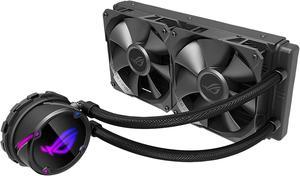 ASUS ROG Strix LC 240 RGB All-in-one Liquid CPU Cooler 240mm Radiator, Intel 115x/2066 and AMD AM4/TR4 Support, Dual 120mm 4-pin PWM Addressable RGB Fans LGA 1700 Compatible