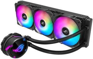 ASUS ROG Strix LC 360 RGB All-in-one Liquid CPU Cooler 360mm Radiator, Intel 115x/2066 and AMD AM4/TR4 Support, Triple 120mm 4-pin PWM Addressable RGB Fans LGA 1700 Compatible