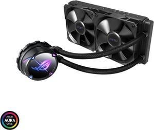 ASUS ROG Strix LC II 240 All-in-one AIO Liquid CPU Cooler 240mm Radiator, Intel LGA1700, 115x/2066 and AMD AM4/TR4 Support, 2x120mm 4-pin PWM Fans