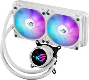 ASUS ROG Strix LC III 240 ARGB White Edition all-in-one CPU liquid cooler  with 360° rotatable water block