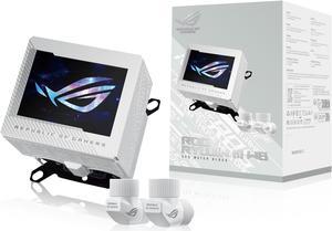 ASUS ROG RYUJIN III WB WHT CPU Water Block - Intel LGA 1700, 1200, 115X - AMD Socket AM4, AM5 - Asetek Copper Cold Plate - White - 178 Micro-Cooling Fins - 3.5 Inch Full Color LCD Display