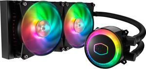 Cooler Master MasterLiquid ML240R ARGB Close-Loop AIO CPU Liquid Cooler, 240 Radiator, Dual Chamber Pump, AddressableRGB Lighting, Dual MF120R Fans for AMD Ryzen/Intel LGA1200/1151 LGA 1700 Compatible