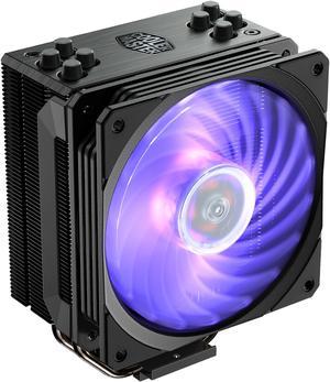 Cooler Master Hyper 212 RGB Black Edition CPU Air Cooler, SF120R RGB Fan, 4 CD 2.0 Heatpipes, Anodized Gun-Metal Black, RGB Lighting for AMD Ryzen/Intel LGA1200/1151 LGA 1700 Compatible
