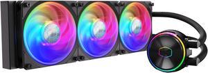 Cooler Master MasterLiquid PL360 FLUX Close-Loop AIO CPU Liquid Cooler, Dual Chamber Pump, Ceramic Bearing Impeller, Enlarged Copper Base, ARGB PL-Flux 120mm Fans for AMD Ryzen/Intel 1700/1200/115X