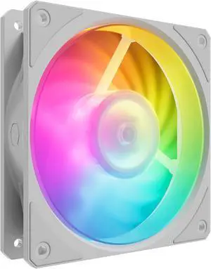 Cooler Master Mobius 120P ARGB White High Performance Interconnecting Ring Blade Fan, PWM 2400rpm, Loop Dynamic Bearing, ARGB Customizable LEDs for PC Case, Liquid and Air Cooler (MFZ-M2DW-24NP2-R1)