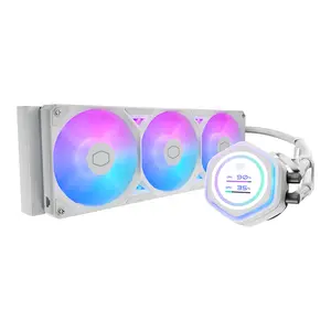 Cooler Master Atmos II 360 White LCD FreeForm 2.0  AIO CPU Liquid Cooler, LCD Panel, Dual Chamber Pump, 400mm Tubing, SickleFlow Edge 360 ARGB PWM, R9|Ultra 9, AMD Ryzen AM5, Intel LGA 1851 Platform
