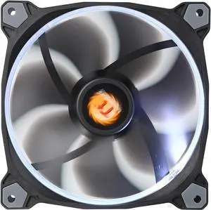 Thermaltake Riing 14 Series High Static Pressure 140mm Circular White LED Ring Case/Radiator Fan CL-F039-PL14WT-A