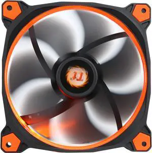 Thermaltake Riing 14 Series High Static Pressure 140mm Circular Orange LED Ring Case/Radiator Fan CL-F039-PL14OR-A