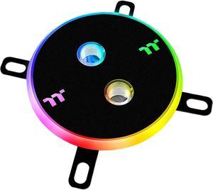 Thermaltake Pacific DIY LCS W4 Plus (Alexa, Razer Chroma) Software Enabled Circular 12 Controllable LED RGB CPU Water Block CL-W181-CU00SW-A LGA 1700 Compatible