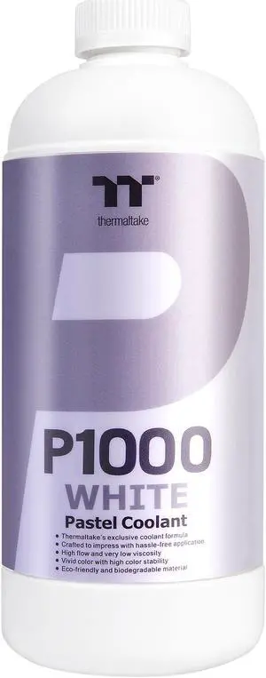 Thermaltake P1000 1000ml New Formula White Pastel Coolant Anti-Corrosion Anti-Freeze Miimize Airlock CL-W246-OS00WT-A