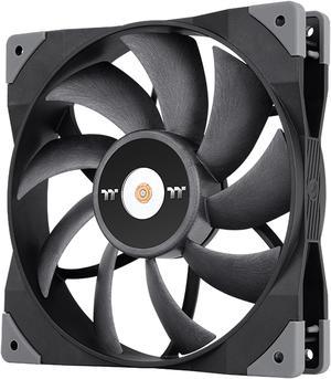 Thermaltake TOUGHFAN 14 Black PWM 500 - 2000 RPM Controlled High Static Pressure 140mm Circular Radiator Fan with Anti-Vibration Mounting System Cooling, (1 Fan Pack), CL-F118-PL14BL-A