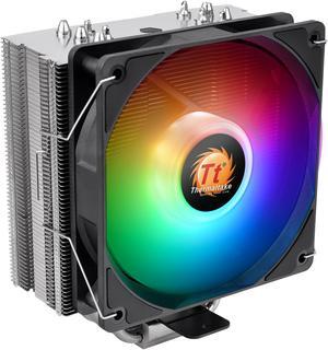 Thermaltake UX210 5V Motherboard ARGB Sync 16.8 Million Colors 10 Addressable LED Intel/AMD Universal Socket Copper Base U-Shape Heatpipes Hydraulic Bearing 150W CPU Cooler CL-P079-CA12SW-A