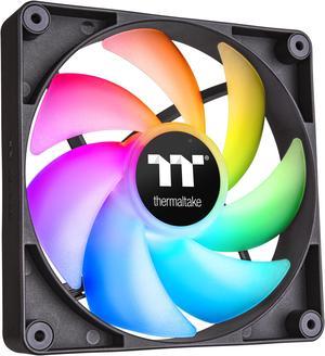 Thermaltake CT140 ARGB Sync PC Cooling Fan (2-Fan Pack), 5V Motherboard Sync, 16.8 Million Colors 9 Addressable LEDs, 140 mm Hydraulic Bearing Case/Radiator Fan, CL-F150-PL14SW-A