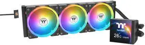 Thermaltake MAGFloe 360 Ultra CPU Liquid Cooler/ Intel&AMD Compatible/ 3x120mm 500~2000rpm SWAFAN EX/ 360mm Radiator/ MAGForce 2.0/ 3.95" Square LCD/ Swappable Fan Blades/ Black/ CL-W432-PL12SW-A