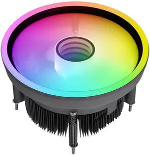 Thermaltake UX150-L ARGB CPU Cooler; Copper Base/Aluminum Fins; 130mm PWM Fan; 500~2400 RPM; LGA 1851/1700/1200/1156/1155/1151/1150; Infinity Mirror; 130W TDP; Black; CL-P147-CA13SW-A