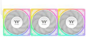 Thermaltake Toughfan EX 120 ARGB Sync; 120mm; PWM 500~2000 RPM; MagForce 2.0; 2.86mm-H2O Static Pressure; Airflow 59.34 CFM; Hydraulic Bearing; 5V 3-Pin Motherboard Sync; 3-Pack; White; CL-F211-PL12SW