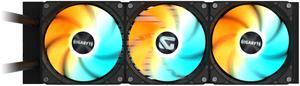 GIGABYTE GAMING 360 liquid CPU Cooler, 360mm Radiator with 3x 120mm low noise ARGB Fans, compatible with Intel LGA 1851, 1700, 115X, 1200, and AMD AM5, AM4 (GP-GIGABYTE GME 360)