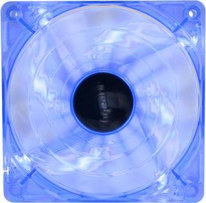 Bgears b-PWM 120 Translucent Blue with Blue LEDs, 15 Blades 2 Ball Bearing PWM fan with 500 to 2000 RPM, 110 CFM, 37.3dBA