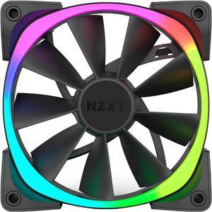 NZXT RF-AR140-B1 140mm RGB LED Aer RGB140 Advanced RGB LED PWM Fan for HUE+ (HUE+ is required to function and sold separately.)