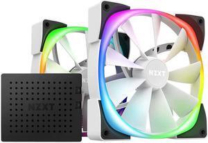 NZXT HF-2814C-DW 140mm RGB LED White Aer RGB 2 PWM 1500RPM Fan Twin Stater Pack