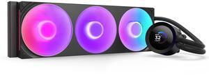 NZXT KRAKEN PLUS RGB 360 MM BLACK AIO LIQUID COOLER WITH 1.54" LCD & RGB CORE SINGLE FRAME FAN