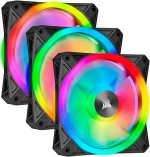 CORSAIR QL Series, iCUE QL120 RGB, 120mm RGB LED Fan, Triple Pack with Lighting Node CORE, CO-9050098-WW