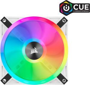 CORSAIR QL Series, iCUE QL120 RGB, 120mm RGB LED PWM White Fan, Triple Fan Kit with Lighting Node CORE - CO-9050104-WW