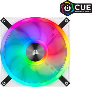 CORSAIR QL Series, iCUE QL140 RGB, 140mm RGB LED PWM White Fan, Dual Fan Kit with Lighting Node CORE - CO-9050106-WW