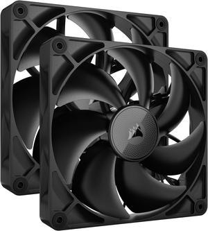 CORSAIR iCUE Link RX140 140mm PWM Fans with iCUE Link System Hub  Magnetic Dome Bearing  Dual Pack  Black