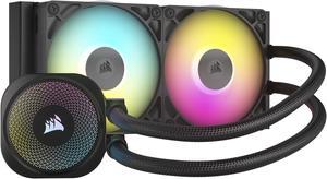 CORSAIR iCUE LINK TITAN 240 RX RGB Liquid CPU Cooler - RX120 RGB Fans - Fits Intel LGA 1851/1700, AMD AM5/AM4 - iCUE LINK System Hub Included