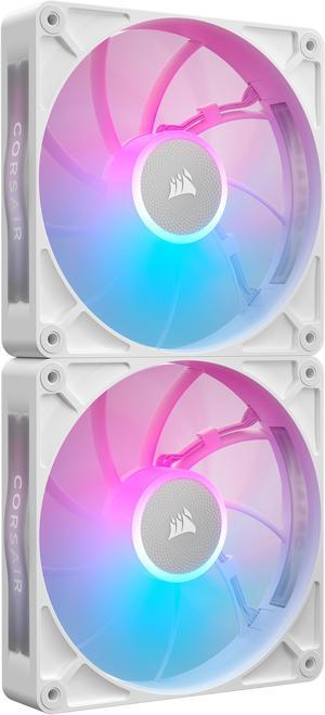 CORSAIR iCUE LINK RX140 MAX RGB 140mm PWM Thick Fans - Starter Kit – White – High Static  Pressure Fan – Up to 1,600 RPM – 30mm Thickness – iCUE LINK System Hub Included