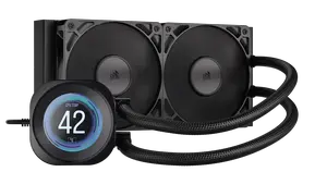 CORSAIR NAUTILUS 240 RS LCD Liquid CPU Cooler – 2.1" IPS LCD Screen  – RS120 Fans – 240/360mm Radiator – Fits Intel® LGA 1851/1700,  AMD® AM5/AM4 – Simple Daisy-Chain Connections