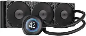 CORSAIR NAUTILUS 360 RS LCD Liquid CPU Cooler – 2.1" IPS LCD Screen  – RS120 Fans – 360mm Radiator – Fits Intel® LGA 1851/1700, AMD®  AM5/AM4 – Simple Daisy-Chain Connections