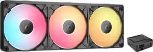 CORSAIR iCUE LINK RX360 II RGB PWM Fans with System Hub - Unified Frame - Optimized for Quiet Operation - Up to 2,100 RPM - 8 RGB LEDs per Fan - iCUE LINK System Hub Included CORSAIR iCUE LINK RX360 II RGB PWM Fans with System Hub - Unified Frame - Optimized for Quiet Operation - Up to 2,100 RPM - 8 RGB LEDs per Fan - iCUE LINK System Hub Included