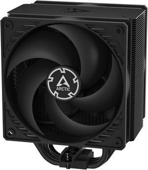Freezer 36 (Black) – All black CPU Cooler for Intel Socket LGA1700 and AMD Socket AM4, AM5, Direct touch technology, duo 12cm Pressure Optimized Fan in push pull configuration