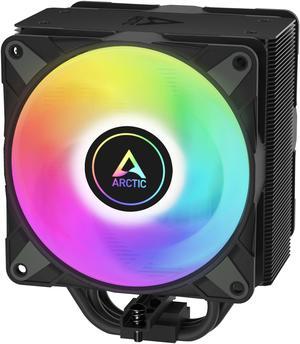 Freezer 36 A-RGB (Black) – Black CPU Cooler for Intel Socket LGA1700 and AMD Socket AM4, AM5, Direct touch technology, duo 12cm Pressure Optimized Fan with A-RGB lighting in push pull configuration